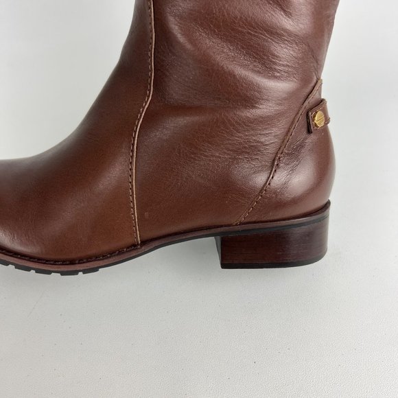 Talbots Womens Brown Leather Tall Over the Knee Boots Wool Cuff OTK size 6 - Picture 12 of 15